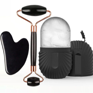 Coffret Soin Visage — Rouleau Réfrigérant, Gua Sha & Roller