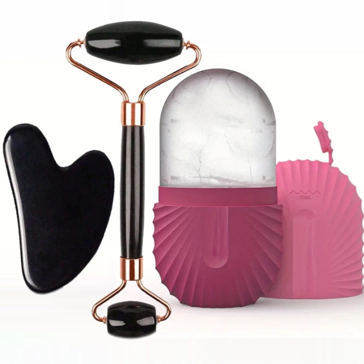 Coffret Soin Visage — Rouleau Réfrigérant, Gua Sha & Roller