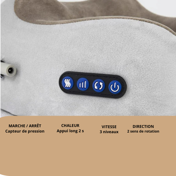 Masseur de Cou Shiatsu 3D — Chaleur & Vibration